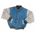 Cotton Washed Denim Jacket w/ Contrasting Cotton Sleeves